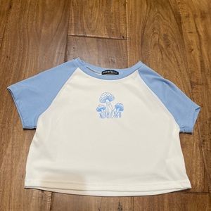 mushroom baby tee